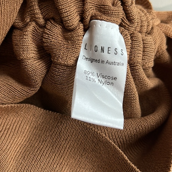 LIONESS Military Minds Mini Dress Camel Size XS - Picture 9 of 12